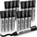 Fuutreo 16 Pcs Jumbo Size Permanent Markers Bulk Large Chisel Tip Permanent Markers Thick Waterproof Jumbo Pens Set Huge Poster Supplies(Black)