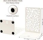 CNK Infinite Leaves Bookends - Metal Set of 2 for Heavy Books, Home Office & Decorative Book Stoppers