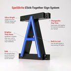 SpellBrite OFFICES Sign | Directional Sign with Neon Look, Blue LED Light Source | 24.2" x 6.3"