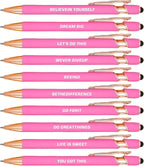 CRME 10pcs Nurse Pens Set Fancy Gift Pens with Inspirational Quotes Basics Office Supplies Party Favors for Women Holiday or Birthday for Nurse and Girl
