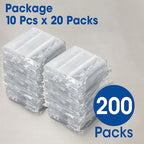 200 Pcs Horizontal Badge Holders, Extra Thick ID Card Name Tag Badge Holder with Resealable Zip, Waterproof ID Badge Holder