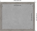 Amanti Art Grey Framed Magnetic Board 37x45 X-Large Vision Board for use with Magnets, 100% Metal Sheet to Display Items as Office Decor or for Home Organization in mudroom, Kitchen or Kids Room