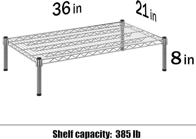 Regal Altair 21" Deep x 36" Wide x 8" Height Wire Shelving Kit | 1-Tier | NSF Commercial Storage Rack Unit