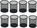 SNOW COOLER Pen Holder Mesh Pencil Holder Metal Pen Holder Pencil Holder for Desk Office Pen Organizer Black, 8 Pack
