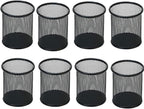SNOW COOLER Pen Holder Mesh Pencil Holder Metal Pen Holder Pencil Holder for Desk Office Pen Organizer Black, 8 Pack