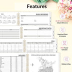 SUNEE 2026 Planner, Weekly and Monthly Calendar Planner, January 2026-December 2026, Daily Agenda with Tabs, Note Pages, Spiral Binding, 8.5"x11", Watercolor Flowers