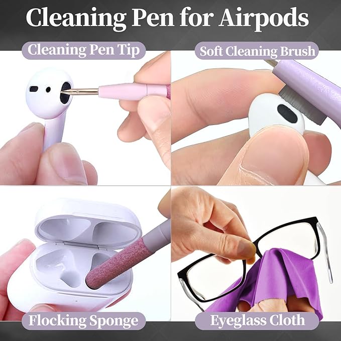 Laptop Computer PC Gaming Keyboard Cleaner Kit with Earbud Cleaning Pen, Hatstart Phone Tablet Touch Screen Mist Spray Device Clean Tool for iPhone iPad Airpod MacBook Pro, Cool Gadgets Gifts for Men