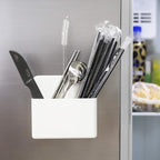MoKo Magnetic Dry Erase Marker Holder, Magnetic Pen Holder for Whiteboard, Refrigerator, Storage Pencil Organizer Locker Accessories for School, Office, Home - White
