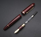JINHAO X159 Fountain Pen (F Nib 0.5mm, Wine Red with Gold Clip)