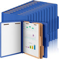 Skyygemm 48 Pcs Classification Folders Letter Size, 2 Divider Pressboard File Folders with 3. 5 Inch Expansion, 2 Prongs Fastener, Heavy Duty Office File Organizers for Teachers, Medical (Dark Blue)