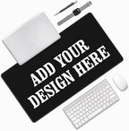 OHORTEB Custom Mouse Pad with Photo, Personalized Image Text Laptop Desk Mat, Customized Non-Slip Waterproof Desk Writing Pad for Office Home (Custom, 16in x 29.5in)