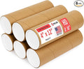 Paclord 4" x 12" Heavy-Duty Reinforced Cardboard Mailing Tube, Pack of 6 Tubes with 12 Caps – Secure USPS Approved – Great for Shipping and Storing of Prints, Artwork, Posters or Documents