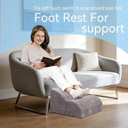 OpyTikar Foot Rest for Under Desk at Work.Multifunctional 3-Tier Foot Stool,with Washable Footrest.for Under Desk,Office Chair Gaming Chair & Sofa,Leg Elevation Pillow,Supports Posture (Grey)