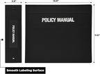 Carstens 4-Inch Heavy Duty Round Ring Binder for Policy Manuals – Side Opening, Black, Durable Plastic Covers, No-Gap Rings, No Pockets, Holds 600 US Letter Sheets, Made in USA (1873-3R)