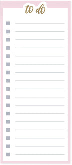Graphique Magnetic Notepad, Pink To Do– 100 Sheets, 4” x 9.25” x .5” – Front Says, “To Do”, Sticks to Any Magnetic Surface, Perfect for Shopping and Grocery Lists, Makes a Great Gift