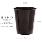 BINO Metal Waste Basket for Home, Office, Bathroom, Dorm, Kitchen and More | Trash Can Bin for Bedroom | Desk Trash Can | Home Essentials
