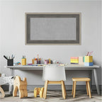 Amanti Art Grey Framed Magnetic Board 17x29 Small Vision Board for use with Magnets, 100% Metal Sheet to Display Items as Office Decor or for Home Organization in mudroom, Kitchen or Kids Room