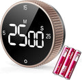 Allbean Digital Kitchen Timer, Large Display Magnetic Countdown Countup Timer, 3 Preset Times (5, 15, 25),Volume & Brightness Adjustable for Cooking Classroom Studying, Easy for Kids(Gunmetal 1PCS)