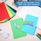 Mimorou 100 Pcs Journals Notebooks Bulk - Kraft Softcover A5 Small Notebooks 5.5 Inch x 8.3 Inch Notepads with 60 Page 30 Sheet for Writing Sketch Travel Office Supplies(Multicolor,Lined)