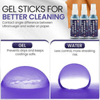 ULTRAVUE Eyeglass Gel Lens Cleaner Spray Kit - 3 x 2oz Gel Eyeglasses Cleaner Spray Bottle + 2 Microfiber Cloth for Cleaning - Safe for All Lenses (AR Coated Included), Eyeglasses and Screens