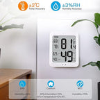TXL Large Digital Hygrometer Indoor Thermometer with Humidity Gauge, Smart Room Temperature Humidity Sensor Monitor with Touch LCD Backlight for Home Office Warehouse Greenhouse Garden Wine Cellar