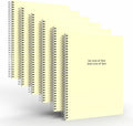 Custom Spiral Notebook Journals with a Pastel Yellow Colored Cover - 6 Pack of 8.5" x 11" – College Ruled, Hard Cover, 50 Sheets Per Book – For Journaling, Office, School Supplies, etc.
