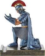 CYXStar Roman Praetorian Prefect Warrior Knight Pen Holder Desk Ornament Resin Praetorian Guard Mobile Phone Stand Desk Accessories and Organizer for Office with a Letter Opener (Blue)