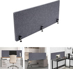 Polyester Desk Dividers, Soundproof Room Divider Office Furniture Partitions, Privacy Desk Panel with Clamps & Screwdriver, Stand Up Freestanding Desk Privacy Panel for Office Classroom(59.1" x23.8")