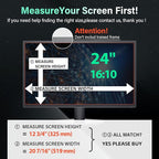 [2 Pack] Magnetic Hanging 24 Inch Computer Privacy Screen for 16:10 Aspect Ratio Widescreen Monitor, Eye Protection Anti Glare Blue Light Computer Monitor Privacy Filter, Removable 24in Protector Film