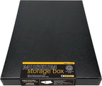 Lineco Museum Archival Storage Box, 11.75x17.75x1.5 in. Drop Front Design. Acid-Free with Metal Edge. Organize Photos, Pictures, Prints, Documents, Crafts, DIY. Black, 1 Pack