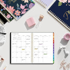 GNL 2026 Planner, Weekly ＆ Monthly Planner 2026, JAN. 2026 – DEC. 2026, 6.4" x 8.3" Monthly Agenda Planner with Tabs, Waterproof Flexible Cover, Spiral Binding, Double-sided Pocket, Bookmark, Black
