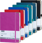 ONAVIA A5 Lined Journal Notebook - 100 GSM Thick Paper, 6 Pack Hardcover Journaling Notebooks for Writing, Work, Travel, School, College Ruled Journals for Women Men, PU Leather Note Books, 5.5”x8.3”