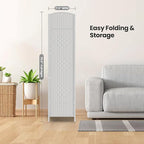 Cocosica 4 Panel Room Divider,6Ft Folding Privacy Screen,Tall - Extra Wide Foldable Panel Partition Wall Divider with Diamond Double-Weaved Hand-Woven Design Room Screen Divider（White）