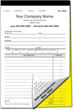 Custom Sales, Invoice, Statement, Estimate, Quote, Personalized Multipurpose Duplicate Carbonless Form with Your Company Name - 5 Books (250 Sets) Numbered