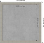Amanti Art Grey Framed Magnetic Board 22x22 Medium Vision Board for use with Magnets, 100% Metal Sheet to Display Items as Office Decor or for Home Organization in mudroom, Kitchen or Kids Room