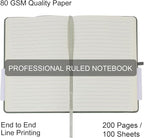 LYDTICK 20 Pack Journals for Writing College Ruled Notebooks Journal in Bulk, Hardcover Notebooks (200Pages) for Note Talking, Lined Bullet Journals for Home School Office, 5.7"x8.4", Olive Green