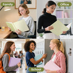 SUNEE 3 Ring Binder 1.5 Inch 1 Pack, Clear View Binder Three Ring PVC-Free (Fit 8.5x11 Inches) for School or Office Supplies, Light Yellow