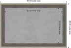Amanti Art Grey Framed Magnetic Board 25x37 Large Vision Board for use with Magnets, 100% Metal Sheet to Display Items as Office Decor or for Home Organization in mudroom, Kitchen or Kids Room