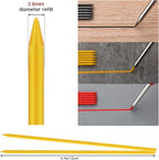 Zhehao 120 Pieces 2.8 mm Carpenter Pencils Lead Refills HB Refill for Construction Pencils Refills Mechanical for Writing Drawing Drafting Woodworking Construction(Black, Red, Yellow)