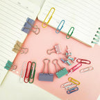 664 Pcs Paper Clips and Binder Clips Kit Assorted Sizes Colored Office Clips Set Small Medium Large Push Pin for Office and School Supplies