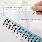 MEEDEN Mixed Media Paper Pad: 9" x 12" 112lb/165gsm Spiral Bound Mixed Media Sketchbook with DIY Cover - 60 Sheets Art Drawing Pad for Wet & Dry Media Watercolor, Acrylic, Markers, Pastels, Pencils