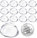 12 Pcs Crystal Dome Magnifying Paperweight, 6X Dome/Paperweight Magnifier Clear Distortion-Free Optics Convex Lens Set for Physics Classroom Home Decor, Paper Weights for Outdoor Events, 1.6inch