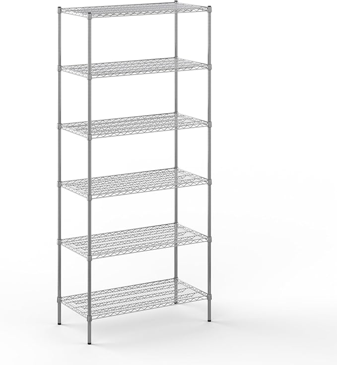 Regal Altair 21" Deep x 42" Wide x 96" Height Wire Shelving Kit | 6-Tier | NSF Commercial Storage Rack Unit