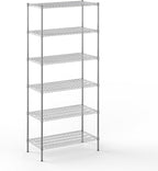 Regal Altair 21" Deep x 42" Wide x 96" Height Wire Shelving Kit | 6-Tier | NSF Commercial Storage Rack Unit