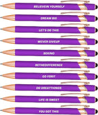 CRME Best Inspirational Pen Set Assorted Colors/Pens with Stylus Tips/Smooth Writing/Pen Clip Design Nurse Week & Graduation Inspirational Gift