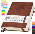 PERCUN A4 Lined Journal Notebook，365 Page Large Leather Journals for Writing Women Men，Hardcover Notebook with 100Gsm Thick Pages for Travel，Work，School，College Ruled, Daily Diary (8.5" x 11.4")