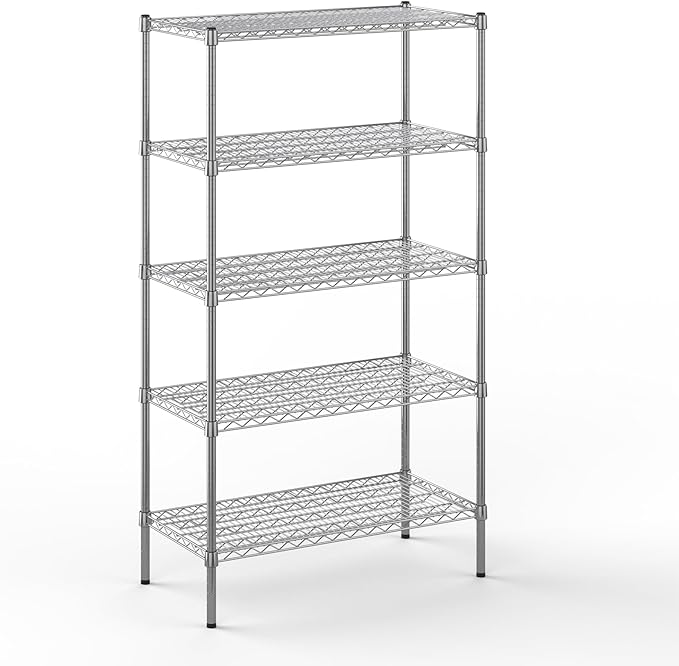 Regal Altair 18" Deep x 36" Wide x 64" Height Wire Shelving Kit | 5-Tier | NSF Commercial Storage Rack Unit