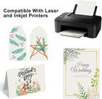 OcePor 50 Sheets Cream Cardstock Paper, Colored Printer Paper 8.5 x 11, Card Stock Thick Construction for Craft,Scrapbook，Office Printing, Invitations, Certificates，92 lb/250gsm