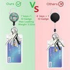 Raccoon Lanyards for Id Badges, Cute Badge Reel Heavy Duty with Carabiner Clip, Fashionable ID Badge Holder with Breakaway Lanyard, Teacher Nurse Office Christmas Gifts