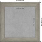 Amanti Art Grey Framed Magnetic Board 20x20 Small Vision Board for use with Magnets, 100% Metal Sheet to Display Items as Office Decor or for Home Organization in mudroom, Kitchen or Kids Room